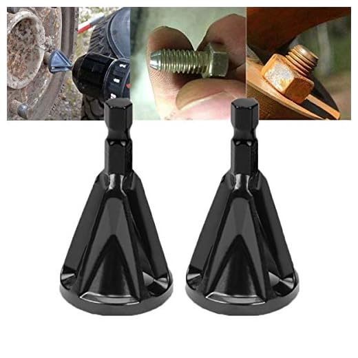 Deburring External Chamfer Tool HSS for Drill Bit, Remove Burr Repairs Tools Remove Burr Drill Bit, Metal External Chamfer Hexagon Shank Deburring Tool (Black 2 pak)