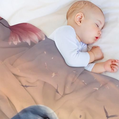 Couverture oiseau mignon cadeau idéal plaid chaud flanelle douceur - 4