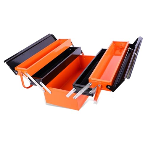 AOZENG Metal Cantilever Tool Box, 20 Inch Tool Box, Tools Portable Metal Tool Box, Fold Out Tool Box Organizer Storage For Home Studio Auto Repair Factory(Size:3-Tray(L20''X W8''X H9''))