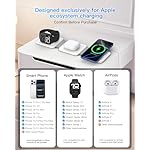 Charging Station for Apple Multiple Devices - 3 in 1 Foldable Magnetic Wireless Charger Dock - Travel Charging Pad for iPhone 16 15 14 13 12 Pro Max Plus Watch & Airpods - Image 4