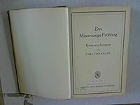 Des Minnesangs Fruhling. Untersuchungen Von Carl Von Kraus B003RR7SYE Book Cover
