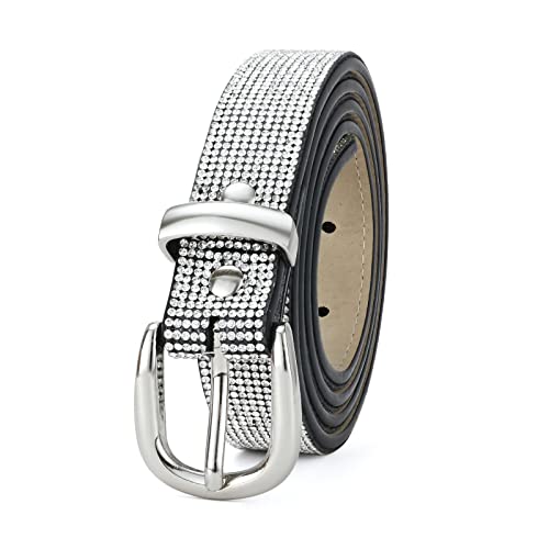 Rhinestone Belt for Women, Sparkly Diamond Belts for Womens Dresses, Ladies Glitter Belts for Jeans2