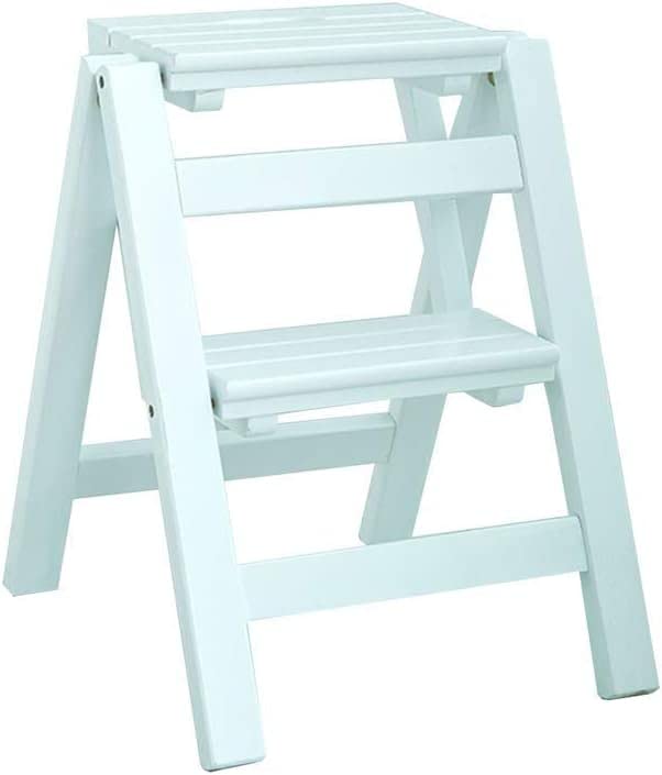Échelle haute pliante OKUOKA et tabouret marchepied gain de place pour maison