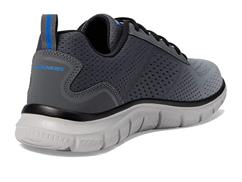 Skechers Skechers Mens Track Ripkent Trainers, Charcoal Mesh Black Trim, 8.5 UK