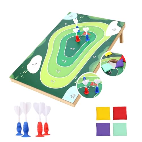 SJEhome 2-in-1 Cornhole & Dartboard Set