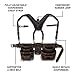OX Pro Oil Tanned Leather Framing Rig with Padded Suspenders Leather Carpenter Tool Belt with Suspenders and Tool Pouches Dual Hammer Holsters for Men OX-P263609