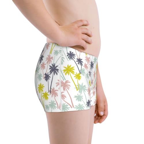 Boys' Cotton Boxer Brief Soft Underwear-Hawaiian Coconut Tree2