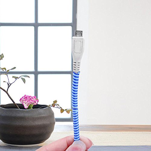 Image of 150cm Universal Multipurpose Creative Spiral Rope Spring Cables Cords Earphones Wraps Winder Line Protectors Cover Organizer (Pack of 3, Random Colors)