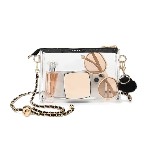 Image of YGR Womens Clear Bag for Stadium Events PVC Small Crossbody Purse for Concert, Party Sports Stadium Approved Present