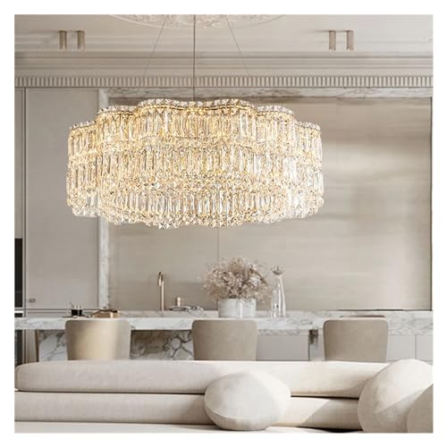 Candelabros de techo de lujo con forma de flor de onda de cristal, lámparas LED modernas colgantes con brillo, luces de decoración Compatible with el hogar de interior compatibles con el comedor,Lámp