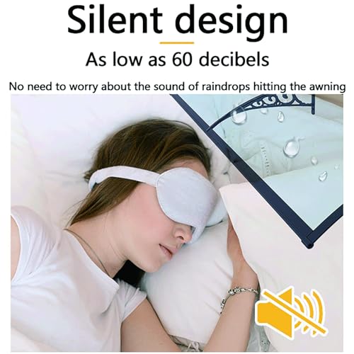 Auvent de fenêtre 120cm en polycarbonate blanc avec support aluminium - 3