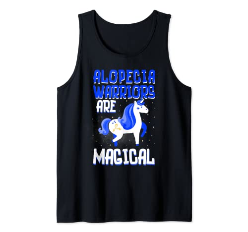 Warriors Magical Alopecia Awareness - Cinta de unicornio, color azul Camiseta sin Mangas