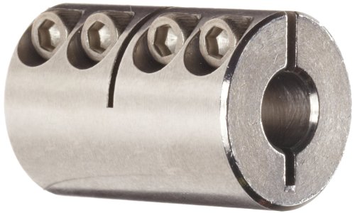 Ruland CLX-18-18-SS One-Piece Clamping Rigid Coupling, Stainless Steel, 1-1/8" Bore A Diameter, 1-1/8" Bore B Diameter, 1-7/8" OD, 3-1/8" Length
