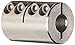 Ruland CLX-4-4-SS One-Piece Clamping Rigid Coupling, Stainless Steel, 1/4" Bore A Diameter, 1/4" Bore B Diameter, 5/8" OD, 1" Length