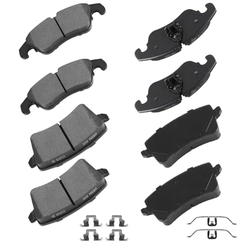 cciyu D1322 D1386 Front Rear Ceramic Brake Pads Kits 8pcs fit For Audi A4, A4 allroad, A4 Quattro, A5, A5 Quattro, allroad, Q5, S4, S5
