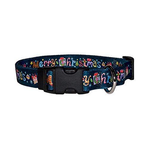 Merry Christmas Dog Collar - Size Extra Small 8' to 12' Long
