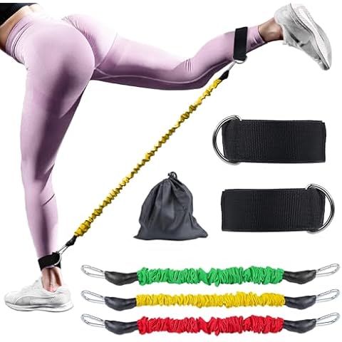 Ankle Resistance Bands with Cuffs Ankle Bands for Women & Men Legs Resistance Bands with Ankle Strap for Hip Gluteus Booty Training Exercise Bands with Ankle Straps for Workouts Fitness Shaping Cover