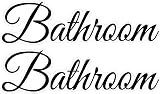 Printed On Clear Adhesive Vinyl, No Background - Bathroom - UV Resistant, Waterproof, Durable - Peel