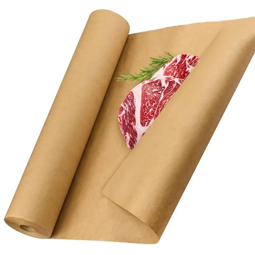 Brown Butcher Paper for Smoking Meat 17.5 in *50ft Food Grade Butcher Paper Roll Unwaxed Unbleached Smoker Barbecue Meat Wrapping