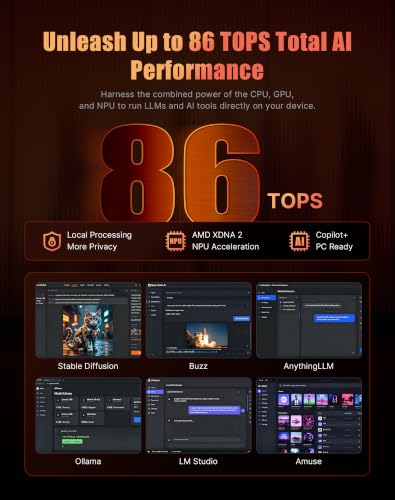 Image of BOSGAME AI 9 Mini PC, AMD HX 470(up to 5.2GHz), 32GB DDR5 1TB PCIe 4.0 SSD | Radeon 890M, 12C /24T, 55TOPS, DDR5 256GB max, triple M.2 8TB max, USB4 /OCuLink, WiFi7 /BT5.4 /Dual 2.5G, 8K Quad Display