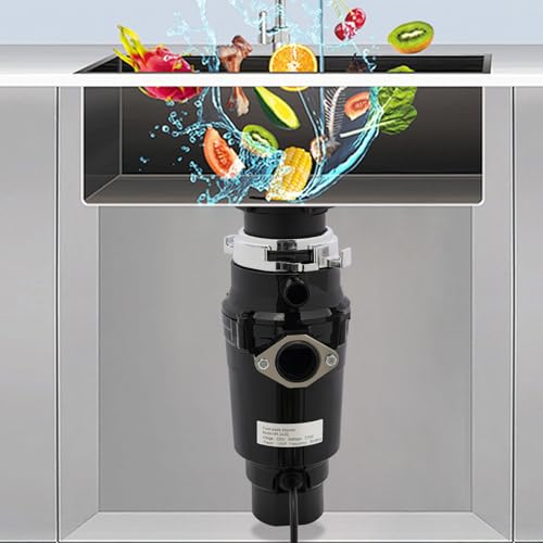 Apriltop Triturador de Basura Fregadero 2800-3200RPM, Triturador de Residuos de Cocina 1/2HP 375W, con Protección Contra Sobrecarga