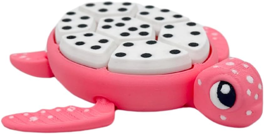 Fruit Turtle Fidget Clicker, Mechanical Keyboard Clicker Shell, Sensory & Anxiety Stress Relief, and Cute Designs (Dragon Fruit)