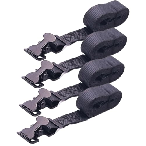 BoxerTool 1" x 6ft Alligator Clip All-Purpose Lashing Strap, Alligator Thumb Buckle Cargo Secure Utility Webbing, Coolers, Luggage, ATV, Camping, Storage