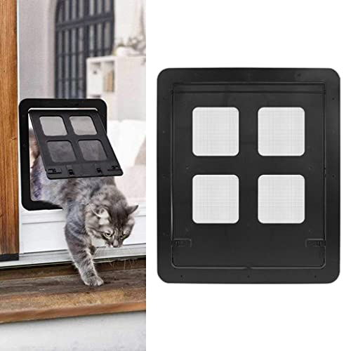 Leefasy Porta de Segurança para Animais de Estimação com de 4 Vias, Porta de Fechadura para Cães, Te