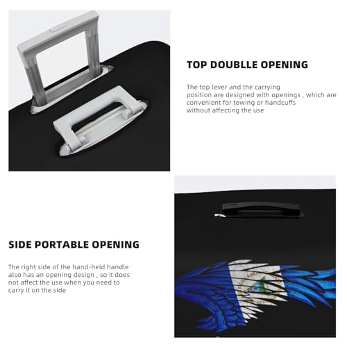 Travel Luggage Cover Wings Colombian Colombia And Nicaragua Flag 3 Fashion Washable Baggage Suitcase Protector Fit For Luggage Medium4