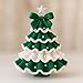 DIY Crochet Christmas Tree Kit, 2026 New Handmade Holiday Decoration Set for Beginners, Crochet Christmas Tree Bow Pearl Embellishment, Home Craft with Yarn, Hook, Beads Instructions