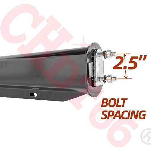 Image of Mud Flap Hangers for Semi Trucks All in One Kit - 30 inch Heavy Duty Spring Loaded, Bolt Spacing: 2.5 inch - Straight -Black w /Reflective Strips and All Hardware Kit (BK. w /Reflector)