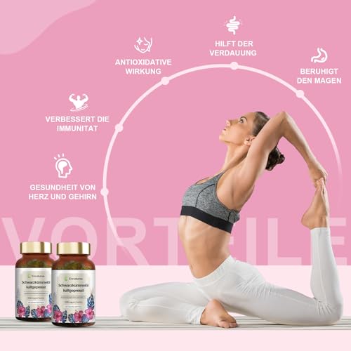 Schwarzkümmelöl Kapseln mit Vitamin E Naturbelassen und Kaltgepresst Schwarzkümmelöl 1000mg pro Tagesdosis Hochdosiert Vegan 120 Kapseln Deutsche Premium Qualität