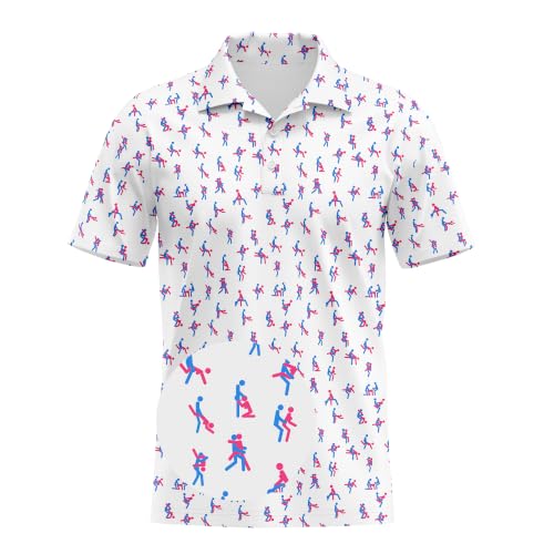 Camisetas polo para hombre de golf, divertidas, con tecnología anti-transpiración, secado rápido y manga corta miniatura 1