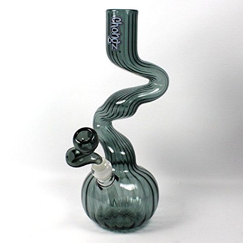 CHONGZ Wicked Wanda Glas Bong Wasserpfeife schwarz 35 cm/Ø 13 cm - 420QUEENZ Bong-Kollektion