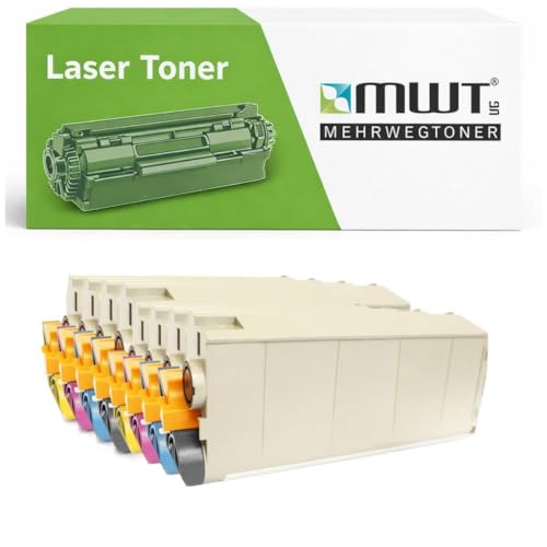Toner Oki C711 C710 compatible Mehrwegtoner - Pack de 8 cartouches recharge couleur