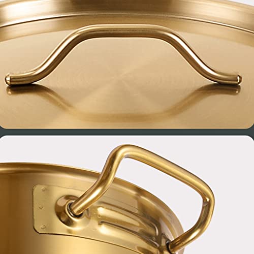 Fondue Pot de acero inoxidable dorado de 30 cm miniatura 4