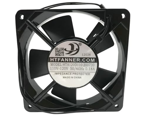 for HTA120D110 200730 110-120V 0.18A 120MM Fan - 12025 12CM 2-Wire Cooling Fan 120X120X25MM