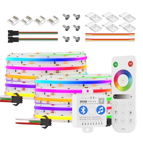 Tira LED RGB Flexible WS2811 IC 720 LED/m 2x16FT con Control miniatura 1