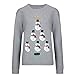 Produktbild Huacat Damen Weihnachts Pullover Schneemann Applique Print Rundhals Top Sweatshirt Weihnachtsbluse Christmas Jumper Weihnachtspullover Sweatshirts Pullover