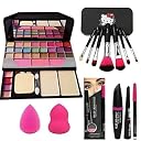Tayan Fashion Multicolor Makeup Kit for Girls Women's | Pro Ultra 7pcs Makeup Brush Set With Tya 6155 Makeup Kit + 2 Pc Blender Puff and 3in1 (Kajal+mascara+eyeliner) gallery image