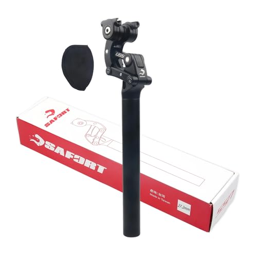 CooMeng SAFORT USS SP18 Suspension Seatpost 4-Links Structure with Hard/Soft Micro Adjustment Function 27.2/28.6/30.0/30.4/30.9/31.6/33.9mm for Road Gravel MTB & Electric Bikes-27.2MM