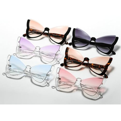 COTIA Fashion Butterfly Sunglasses for Women Men Retro Oversized Colorful Personality Trendy Irregular Sun Glasses Eyewear3