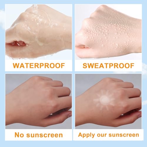 Okerker 20 Pack Travel Size Sunscreen SPF50+ PA+++ - Mini Sunscreen Bulk for Face & Body, Lightweight & Non-Greasy, Water-Resistant Sunscreen Packets for Outdoor Sports & Party Favors, 0.28 OZ/Pack