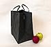 BelltaStudio | Kraft Paper Minimal LUNCH IN BLACK ALL WITH HANDLES | Washable Eco friendly Handbags
