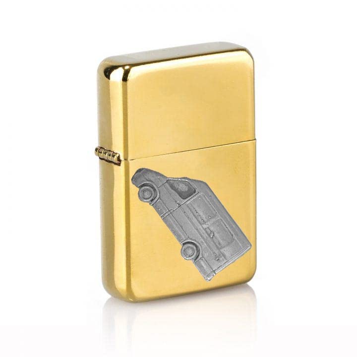 Briquet à essence 3D en étain doré avec gravure relief luxe