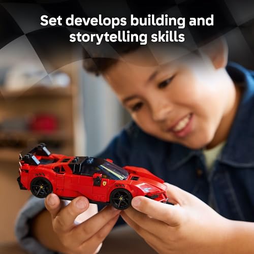 Image of LEGO Speed Champions Ferrari SF90 XX Stradale Sports Car Building Toy for Kids - Building Set W /Ferarri Driver Minifigure for Boys & Girls, Ages 9+ - Gift Idea for Birthdays - 77254
