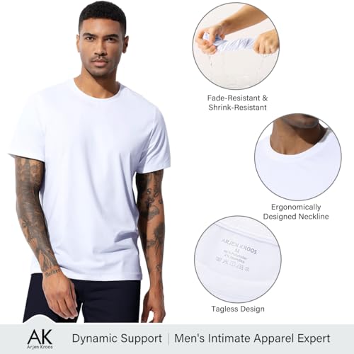 Arjen Kroos Men's Quick Dry Gym T-Shirts Multipack Workout Short Sleeve Shirts Athletic Running Undershirts4
