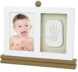 PLUSHIBLE BRIDGING MILES WITH SMILES Casting Kit - Baby Keepsake & Dog Paw Print Kit for Newborn - Inkless Plaster for Foot & Hand - Safe Cast Mold Impression Kits Footprint or Handprint - Brown