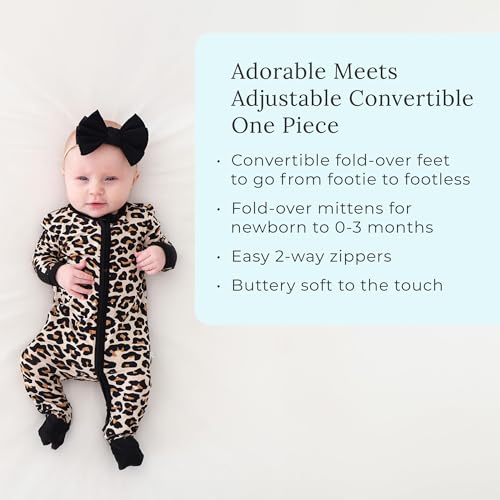 Image of Posh Peanut Girls Convertible Baby Sleepers, Toddlers Footless Pajamas | True To Size Fit With 2-Way Zipper, Convertible Mittens /Footies With Grips, Tagless Gentle Comfort, Easy Care Wash