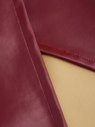 CIDER Faux Leather Skirt Mid Waist Ruched Split Midi Skirt Bodycon Skirt Pencil Skirt Skirts for Women3